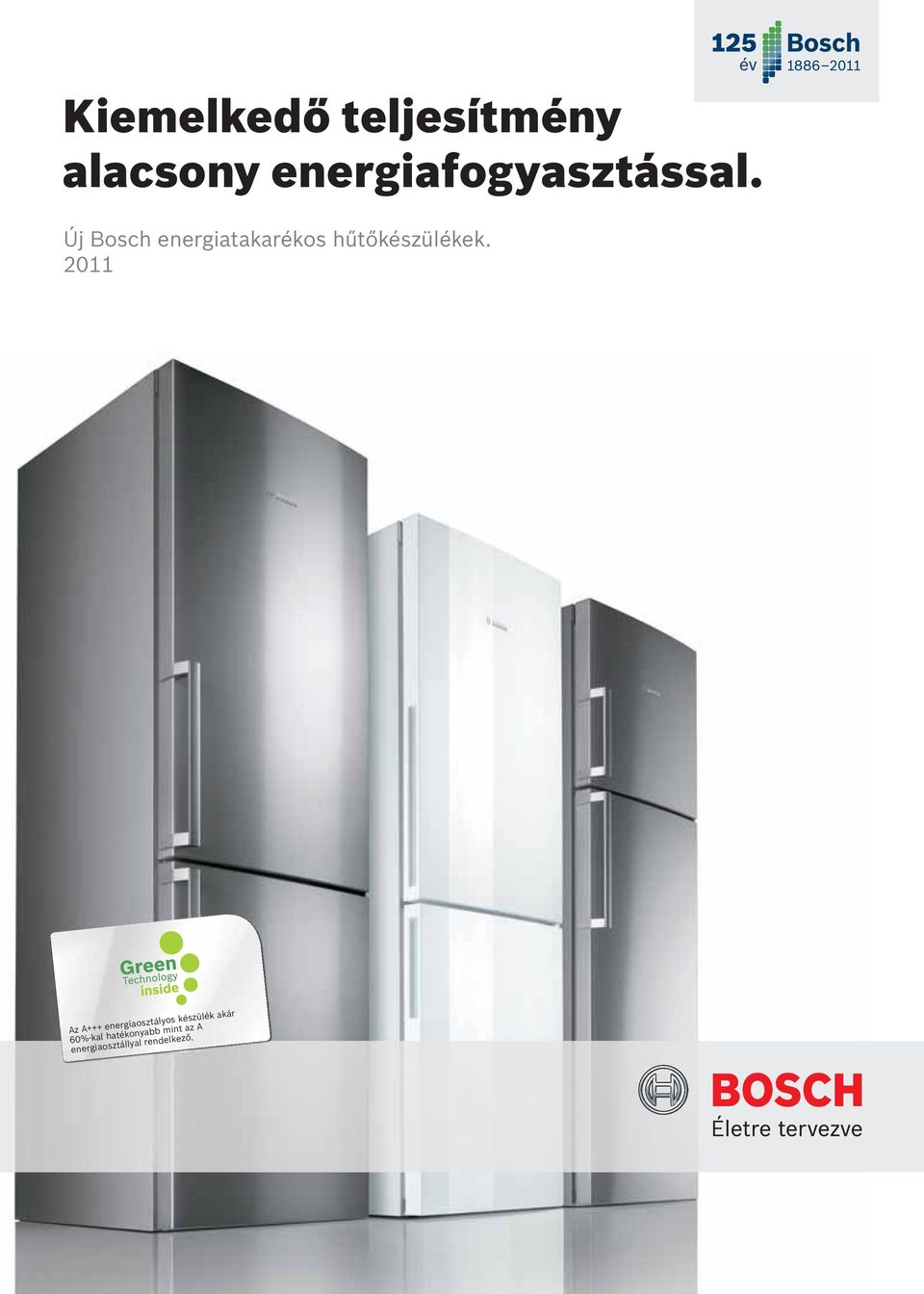 Bosch energiatakarékos hűtőkészülékek.