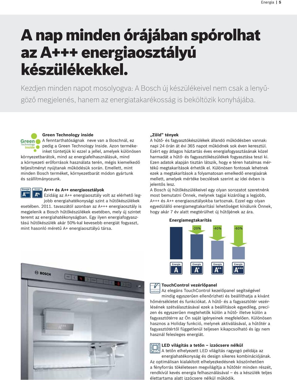 Green Technology inside A fenntarthatóságnak neve van a Boschnál, ez pedig a Green Technology Inside.