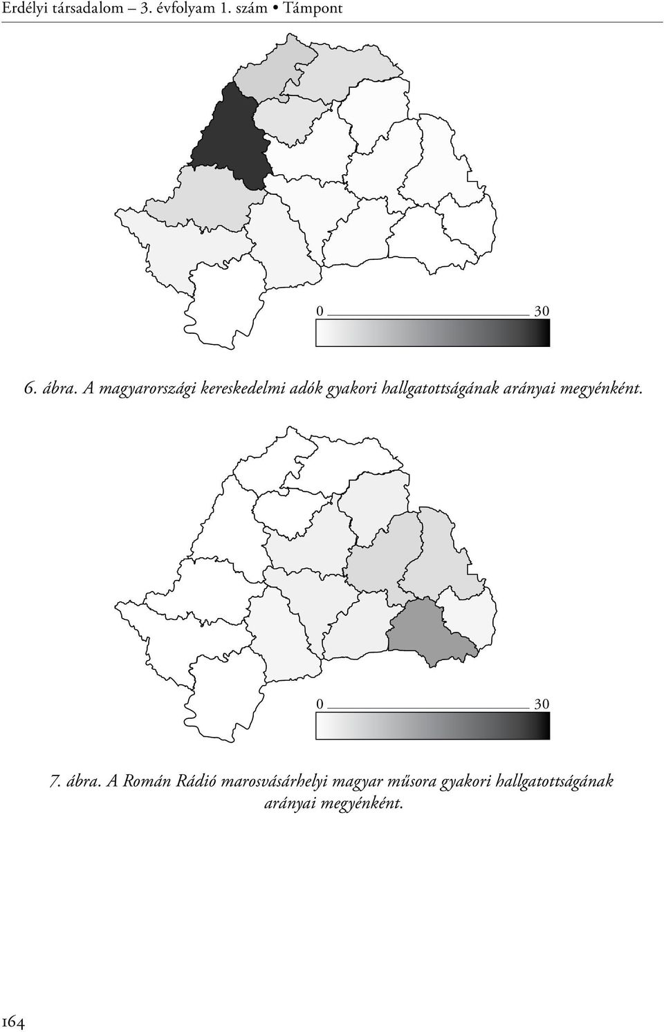 arányai megyénként. 0 30 7. ábra.