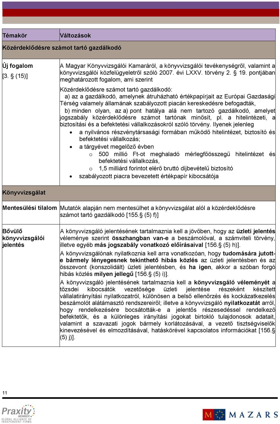 pontjában meghatározott fogalom, ami szerint Közérdeklődésre számot tartó gazdálkodó: a) az a gazdálkodó, amelynek átruházható értékpapírjait az Európai Gazdasági Térség valamely államának