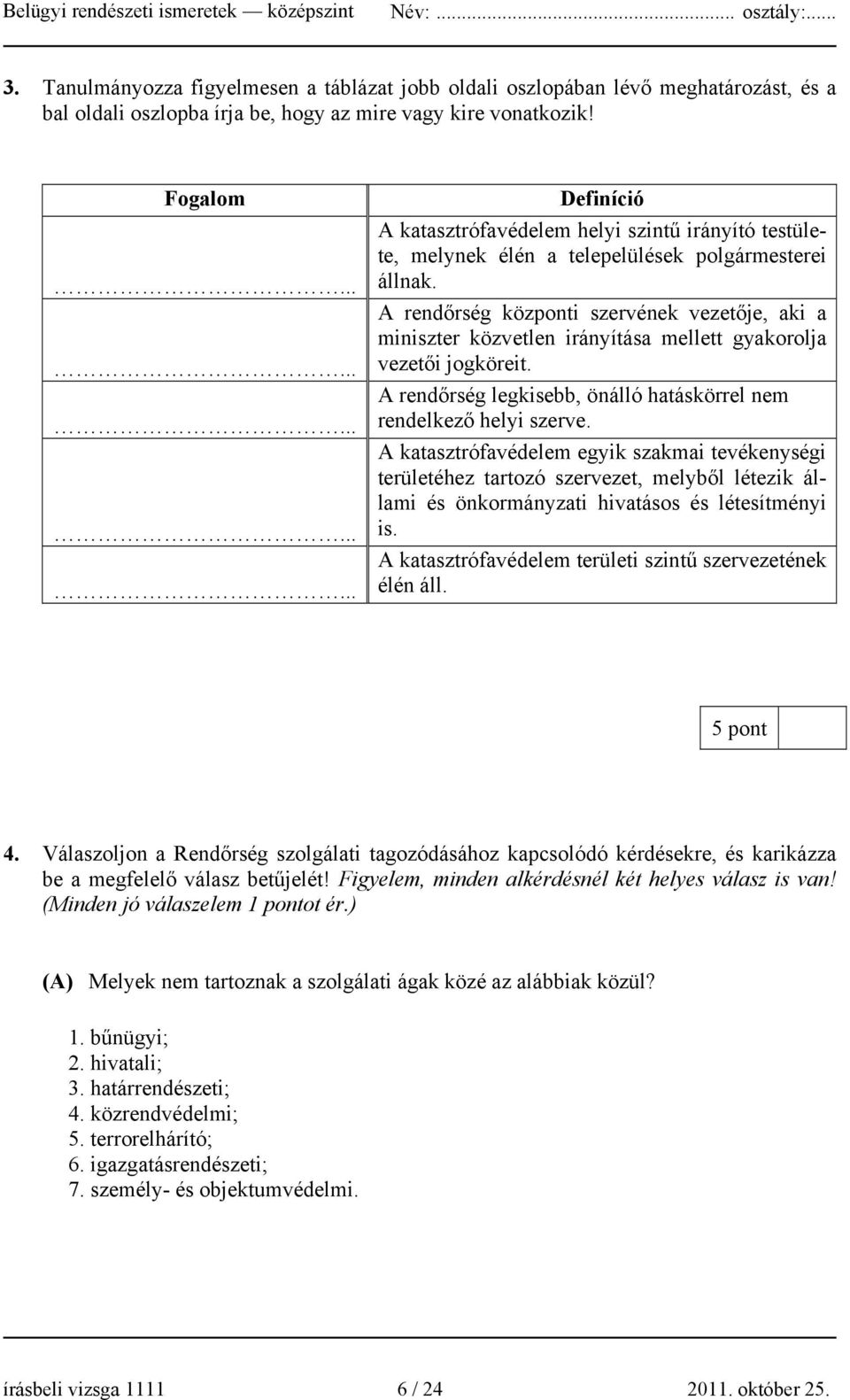 A rendőrség központi szervének vezetője, aki a miniszter közvetlen irányítása mellett gyakorolja vezetői jogköreit. A rendőrség legkisebb, önálló hatáskörrel nem rendelkező helyi szerve.