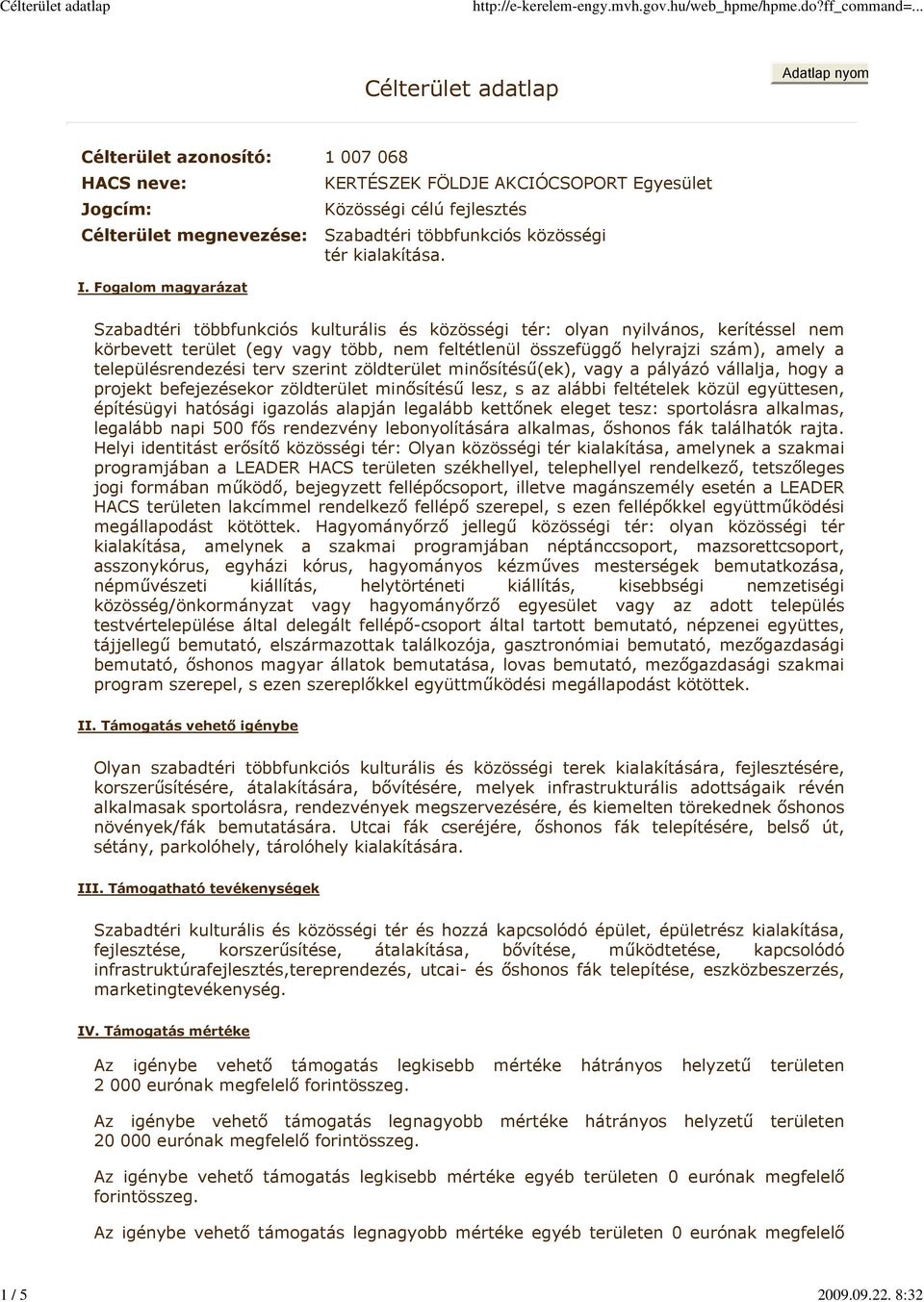 közösségi tér kialakítása. I.