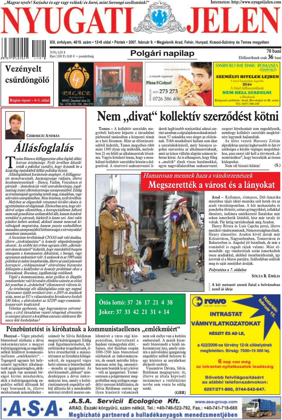 oldal CHIRMICIU A NDRÁS Állásfoglalás Traian Bãsescu felfüggesztése ellen foglalt állást hatvan értelmiségi.