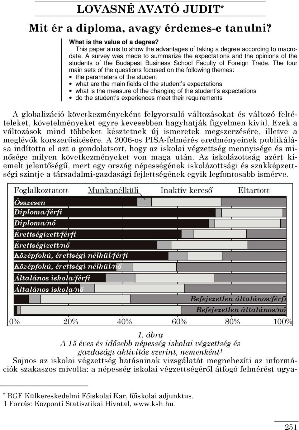 The four main sets of the questions focused on the following themes: the parameters of the student what are the main fields of the student s expectations what is the measure of the changing of the