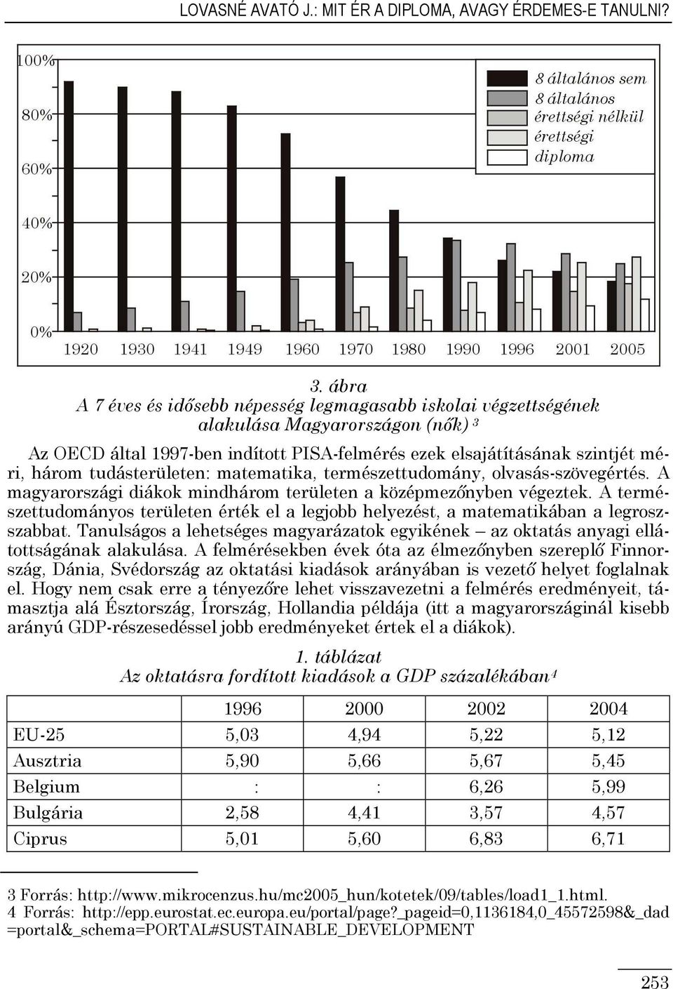 tudásterületen: matematika, természettudomány, olvasás-szövegértés. A magyarországi diákok mindhárom területen a középmezınyben végeztek.