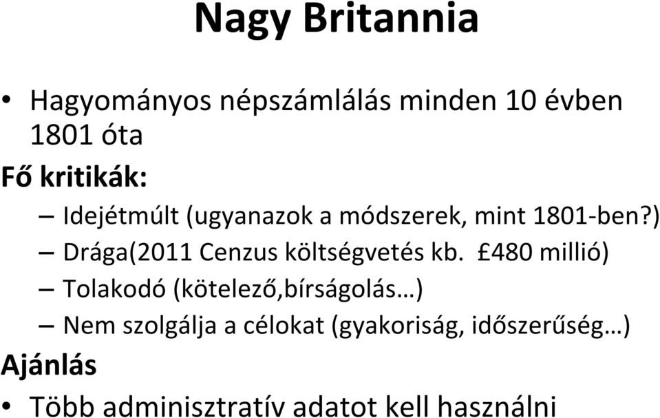 ) Drága(2011 Cenzus költségvetés kb.