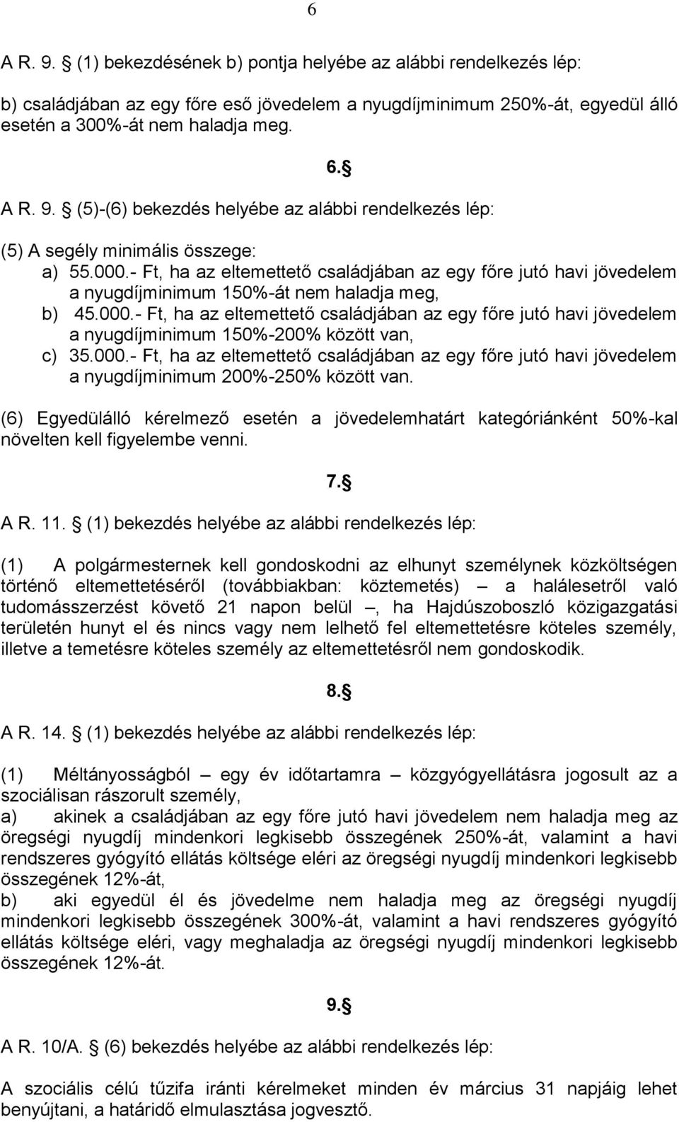 000.- Ft, ha az eltemettető családjában az egy főre jutó havi jövedelem a nyugdíjminimum 200%-250% között van.