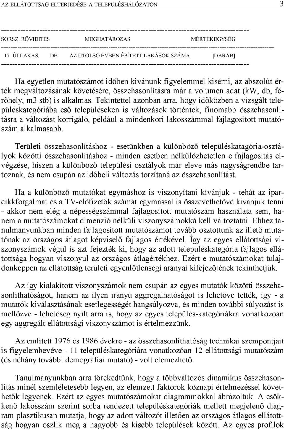 DB AZ UTOLSÓ ÉVBEN ÉPÍTETT LAKÁSOK SZÁMA [DARAB] ------------------------------------------------------------------------------------------Ha egyetlen mutatószámot időben kivánunk figyelemmel