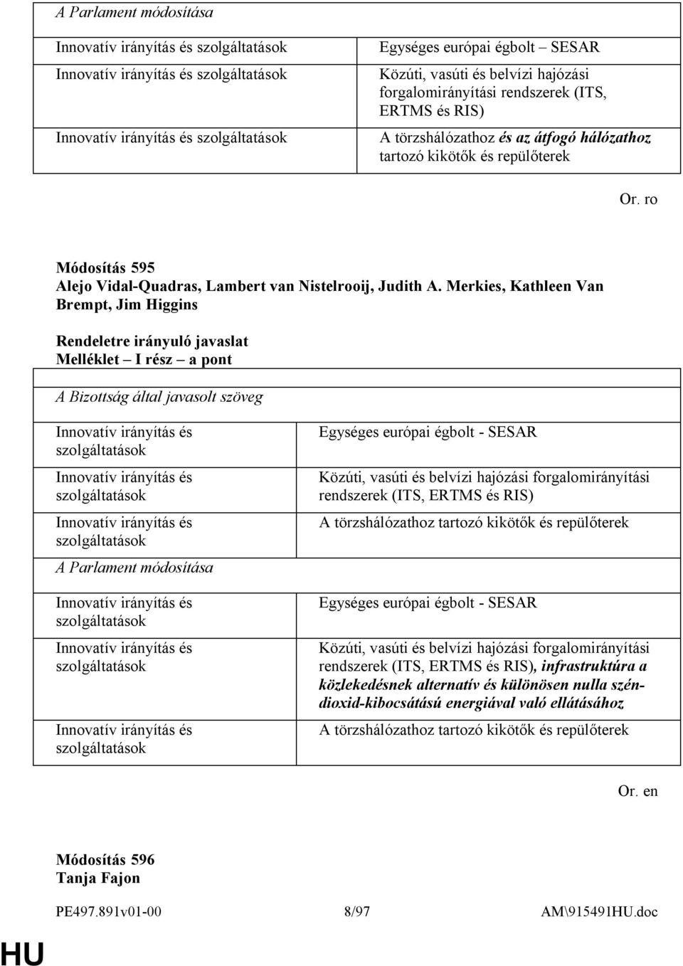 Merkies, Kathleen Van Brempt, Jim Higgins Melléklet I rész a pont Innovatív irányítás és szolgáltatások Innovatív irányítás és szolgáltatások Innovatív irányítás és szolgáltatások Innovatív irányítás