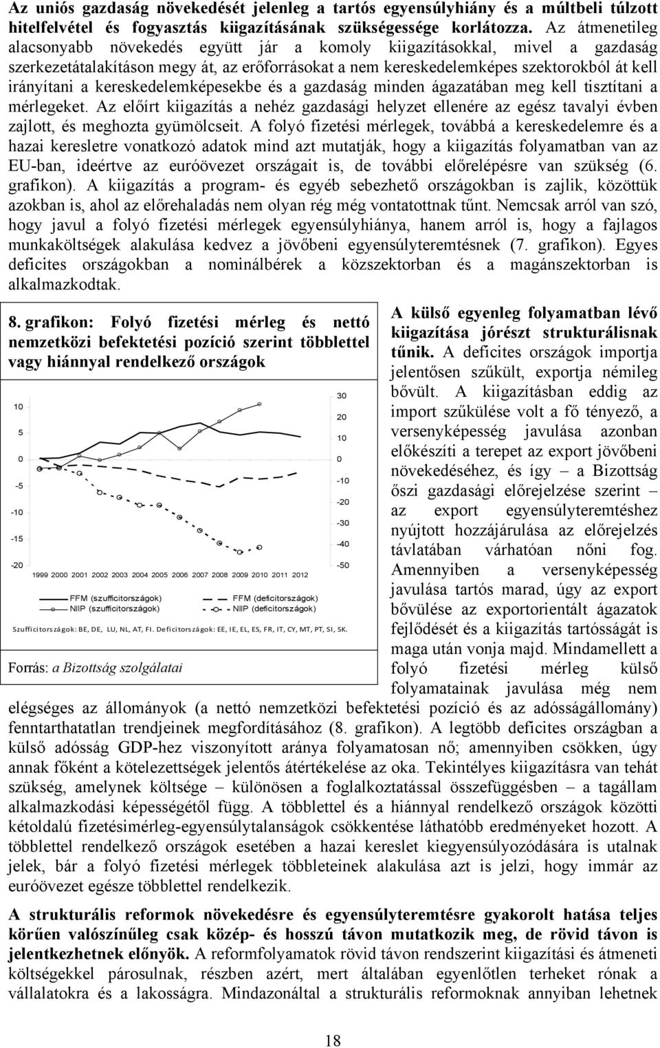 kereskedelemképesekbe és a gazdaság minden ágazatában meg kell tisztítani a mérlegeket. Az előírt kiigazítás a nehéz gazdasági helyzet ellenére az egész tavalyi évben zajlott, és meghozta gyümölcseit.