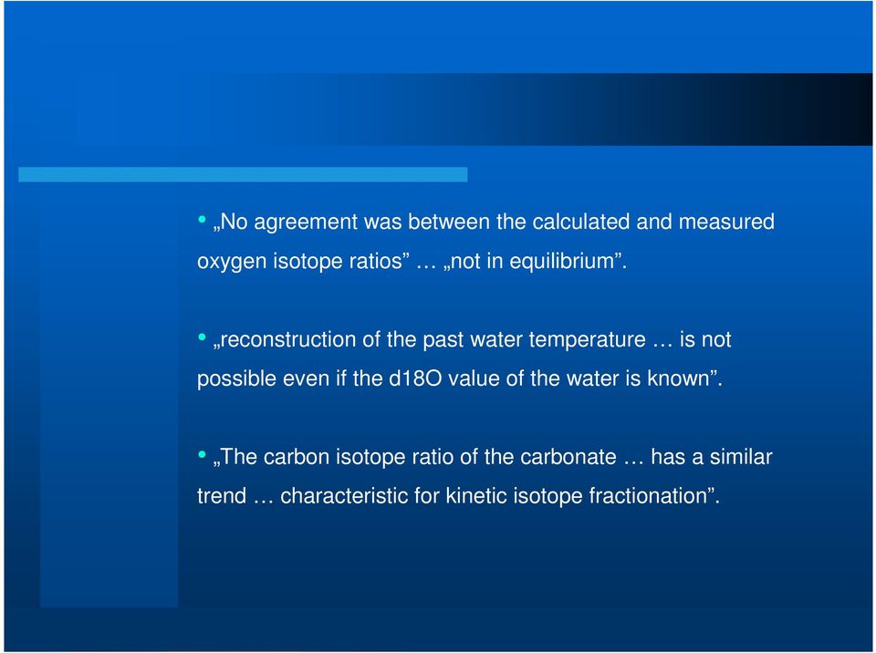 reconstruction of the past water temperature is not possible even if the d18o