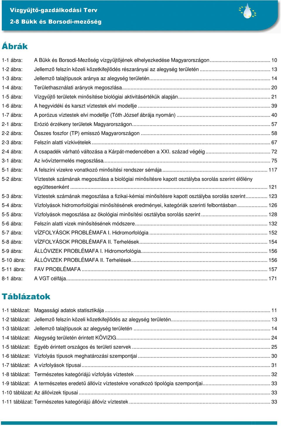 .. 14 1-4 ábra: Területhasználati arányok megoszlása... 20 1-5 ábra: Vízgyűjtő területek minősítése biológiai aktivitásértékük alapján... 21 1-6 ábra: A hegyvidéki és karszt víztestek elvi modellje.