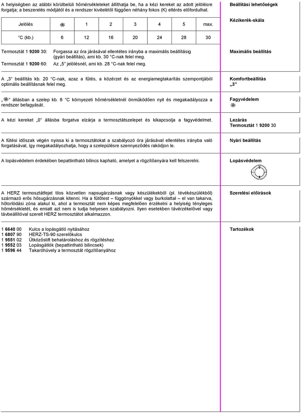 HERZ termosztát. HERZ Armatúra Hungária Kft. Normblatt 7260 D, 7260 H  szept. kiadás - PDF Ingyenes letöltés