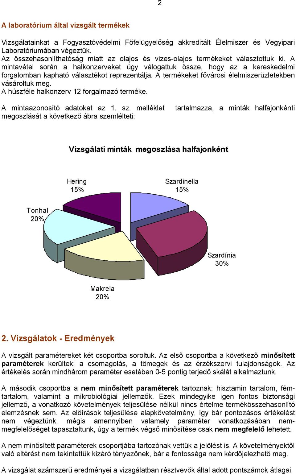 A mintavétel során a halkonzerveket úgy válogattuk össze, hogy az a kereskedelmi forgalomban kapható választékot reprezentálja. A termékeket fővárosi élelmiszerüzletekben vásároltuk meg.