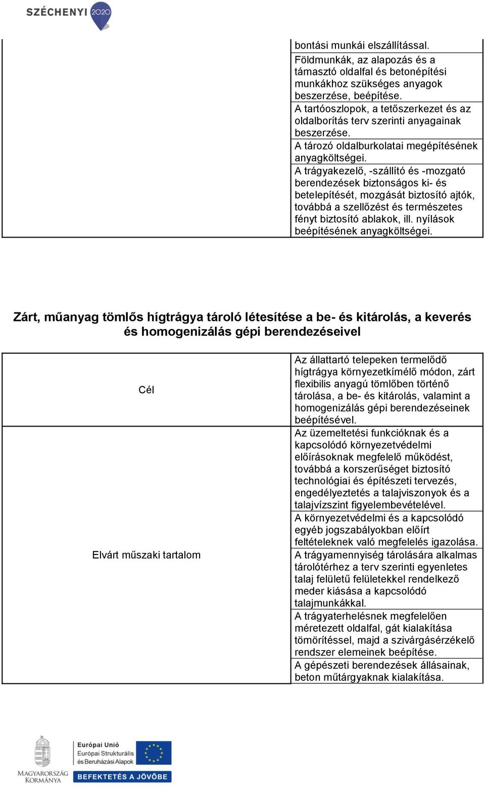 A trágyakezelő, -szállító és -mozgató berendezések biztonságos ki- és betelepítését, mozgását biztosító ajtók, továbbá a szellőzést és természetes fényt biztosító ablakok, ill.