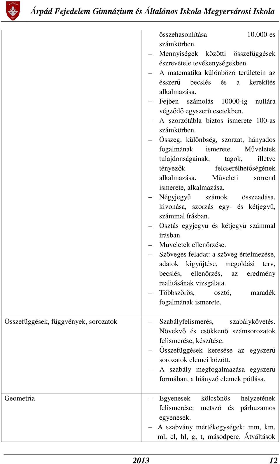 Műveletek tulajdonságainak, tagok, illetve tényezők felcserélhetőségének alkalmazása. Műveleti sorrend ismerete, alkalmazása.