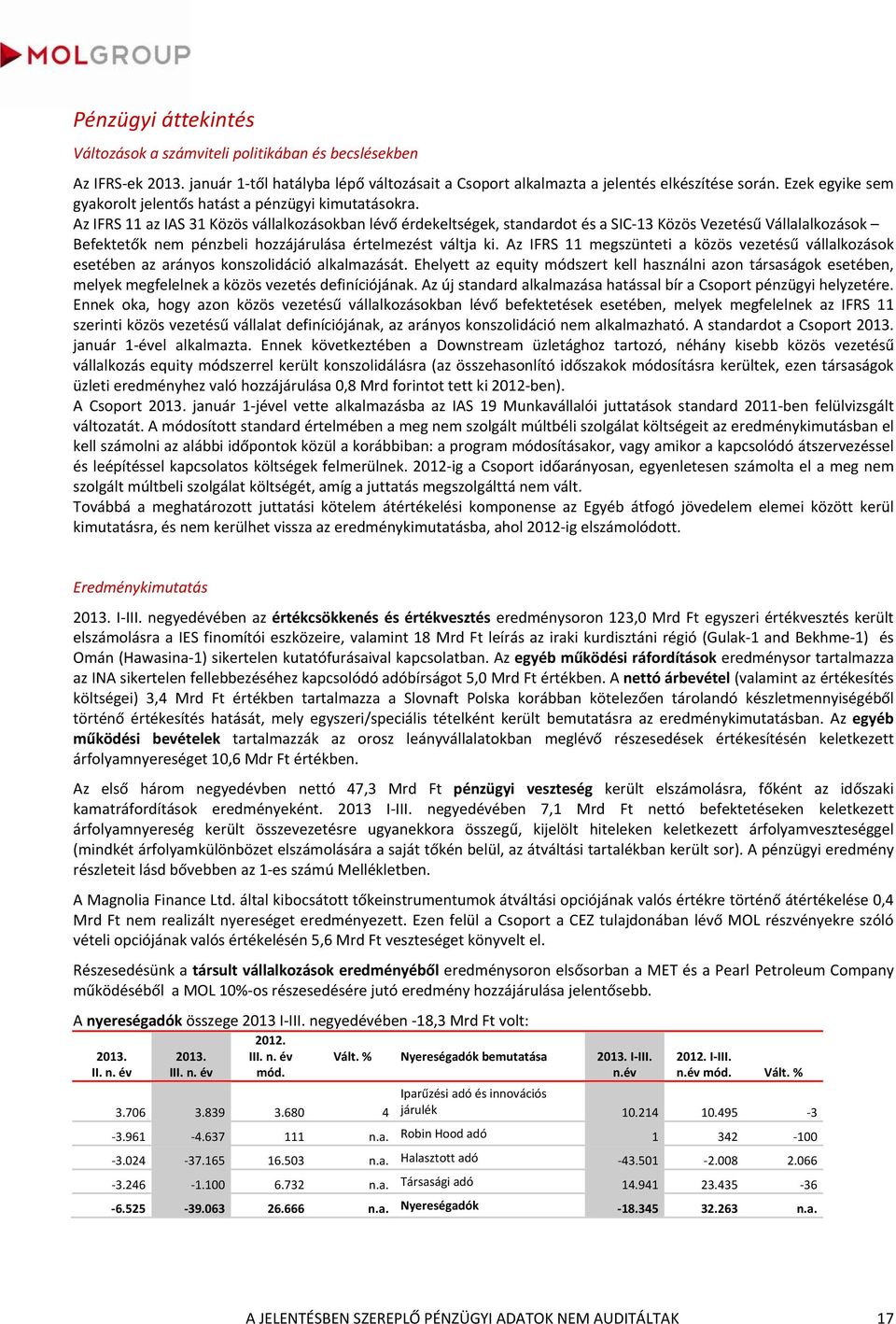 Az IFRS 11 az IAS 31 Közös vállalkozásokban lévő érdekeltségek, standardot és a SIC 13 Közös Vezetésű Vállalalkozások Befektetők nem pénzbeli hozzájárulása értelmezést váltja ki.