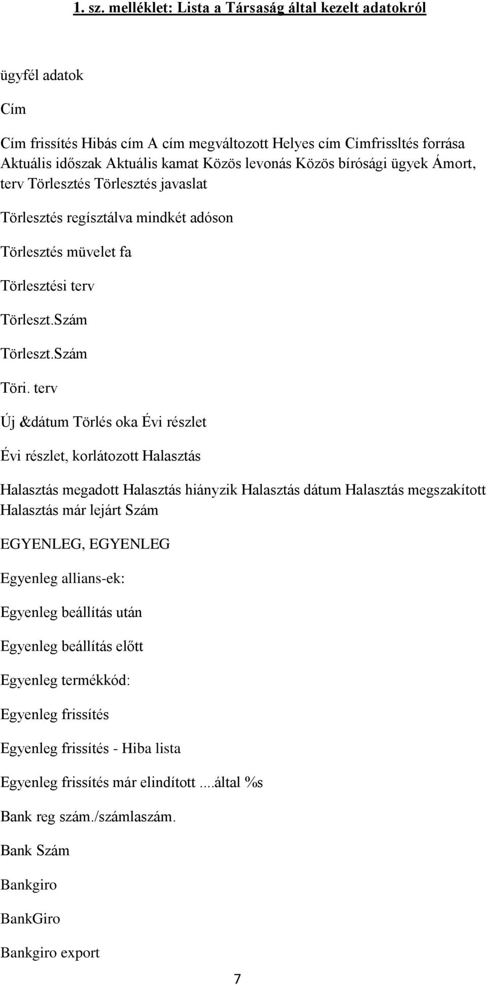 bírósági ügyek Ámort, terv Törlesztés Törlesztés javaslat Törlesztés regísztálva mindkét adóson Törlesztés müvelet fa Törlesztési terv Törleszt.Szám Törleszt.Szám Töri.