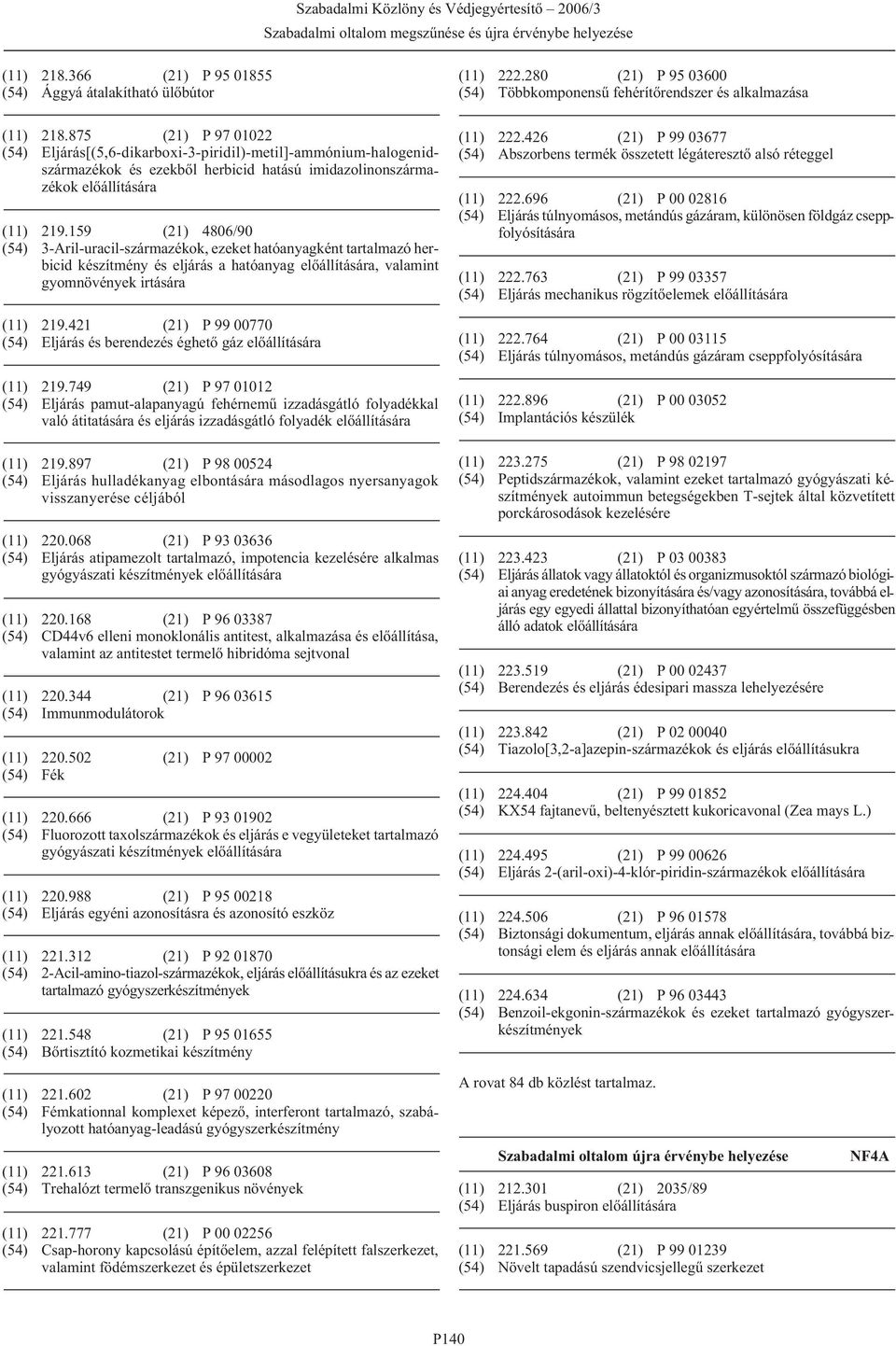 159 (21) 4806/90 (54) 3-Aril-uracil-származékok, ezeket hatóanyagként tartalmazó herbicid készítmény és eljárás a hatóanyag elõállítására, valamint gyomnövények irtására (11) 219.