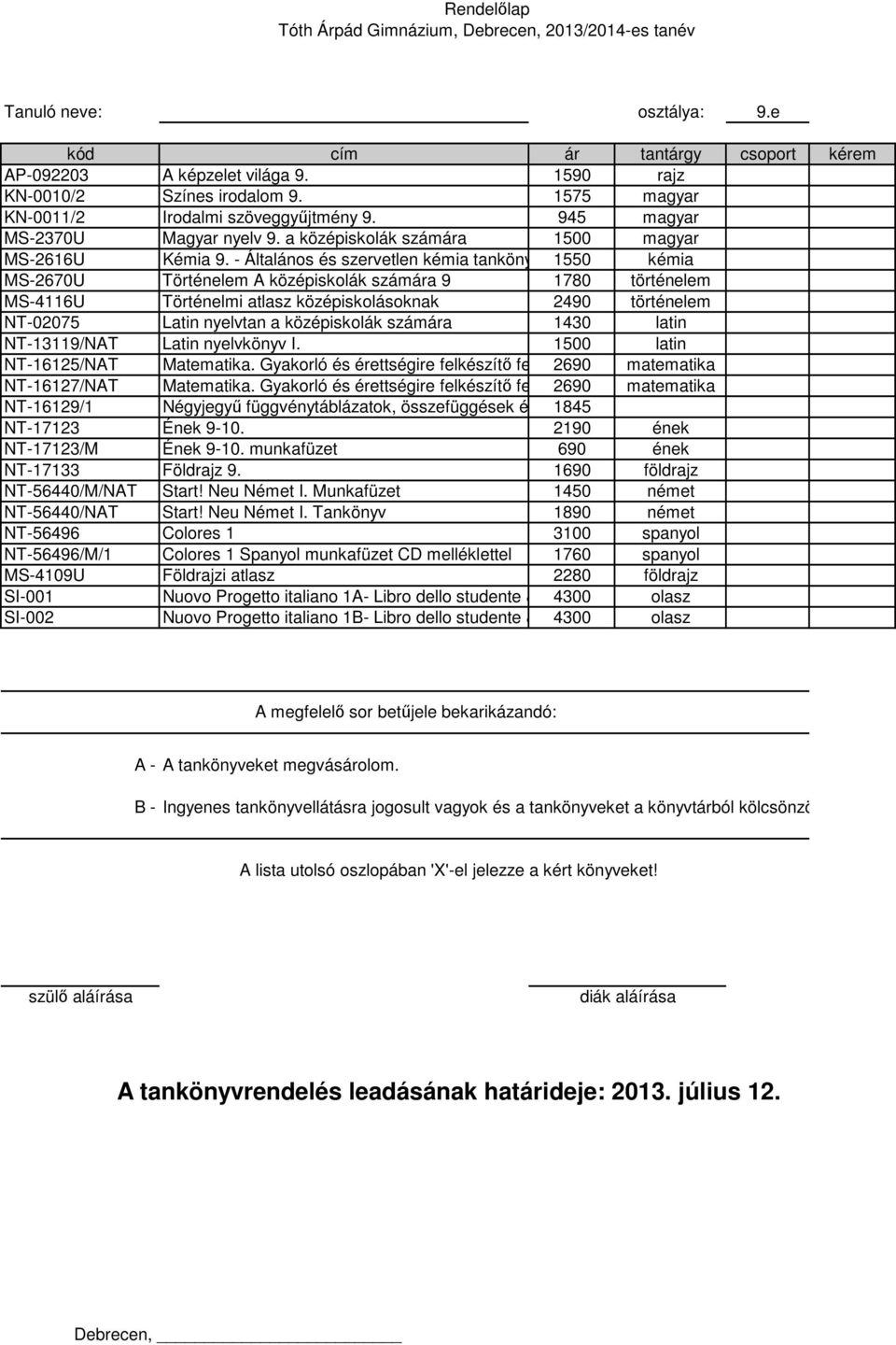 nyelvkönyv I. 1500 latin NT-16127/NAT Matematika.