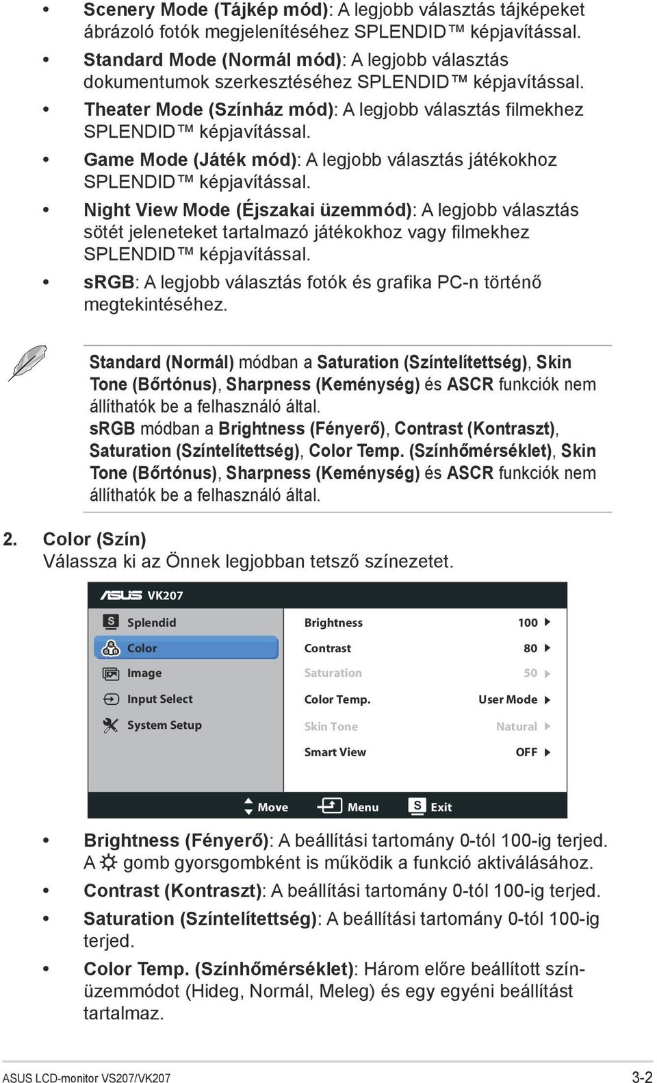 Game Mode (Játék mód): A legjobb választás játékokhoz SPLENDID képjavítással.