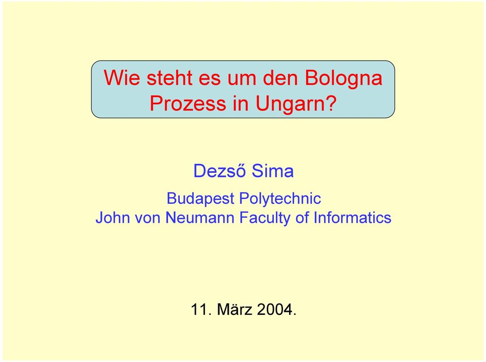 Dezső Sima Budapest Polytechnic