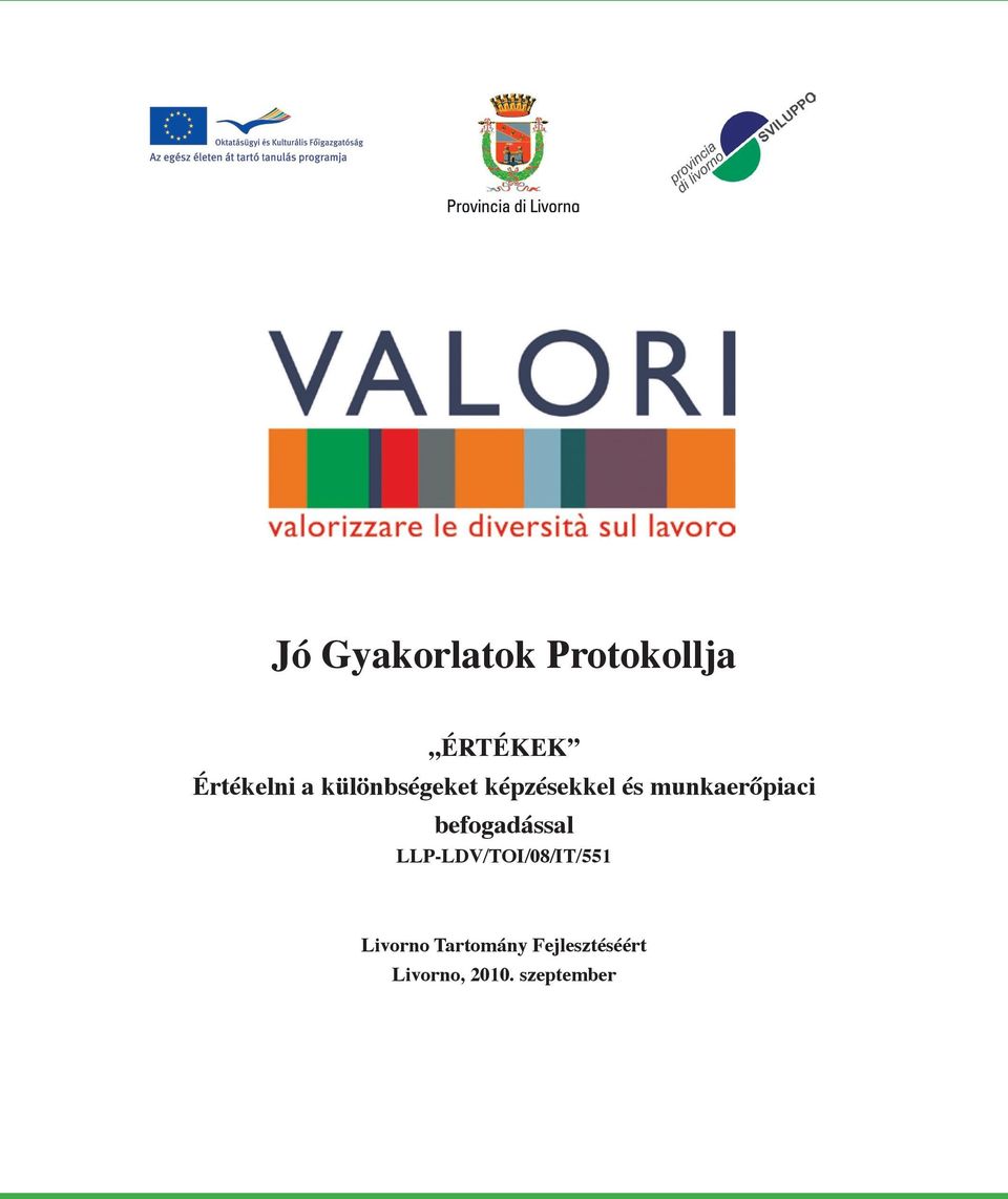befogadással LLP-LDV/TOI/08/IT/551