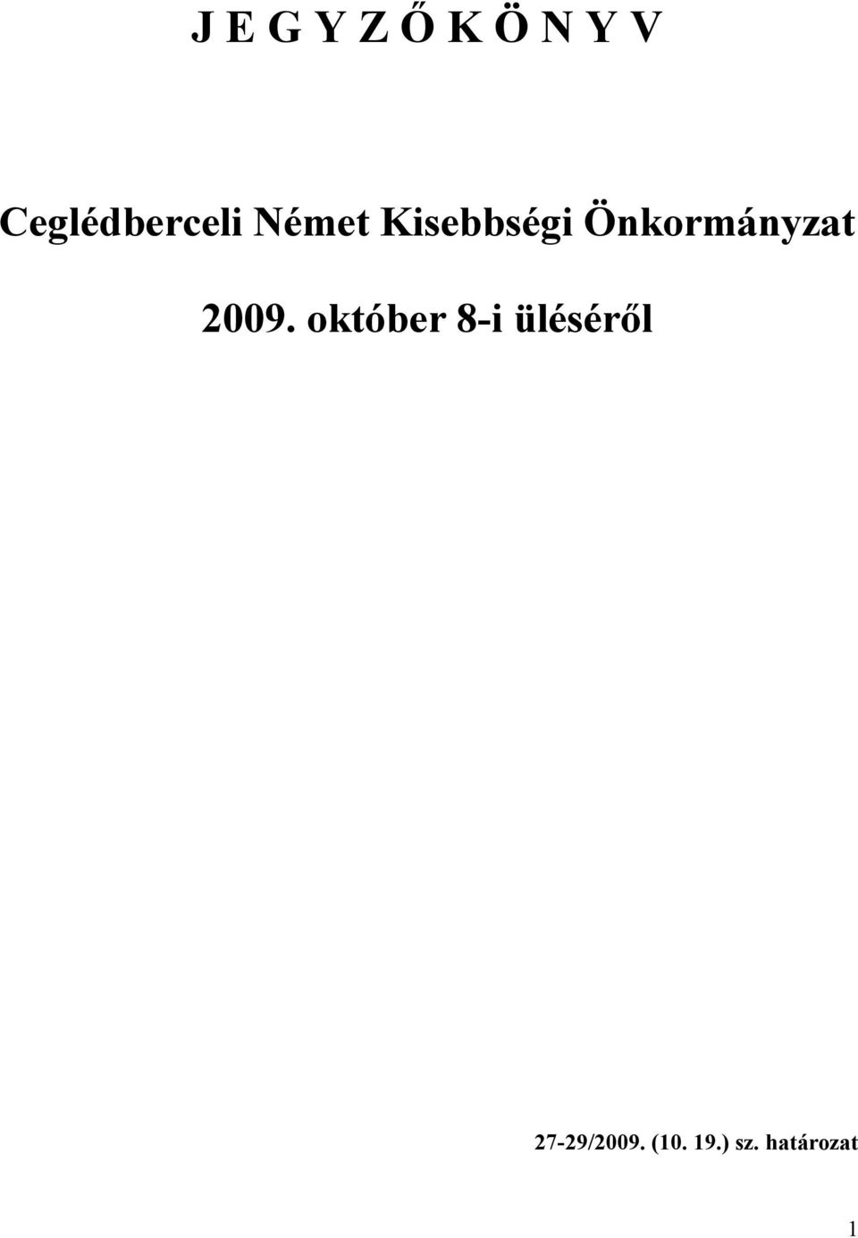 Önkormányzat 2009.