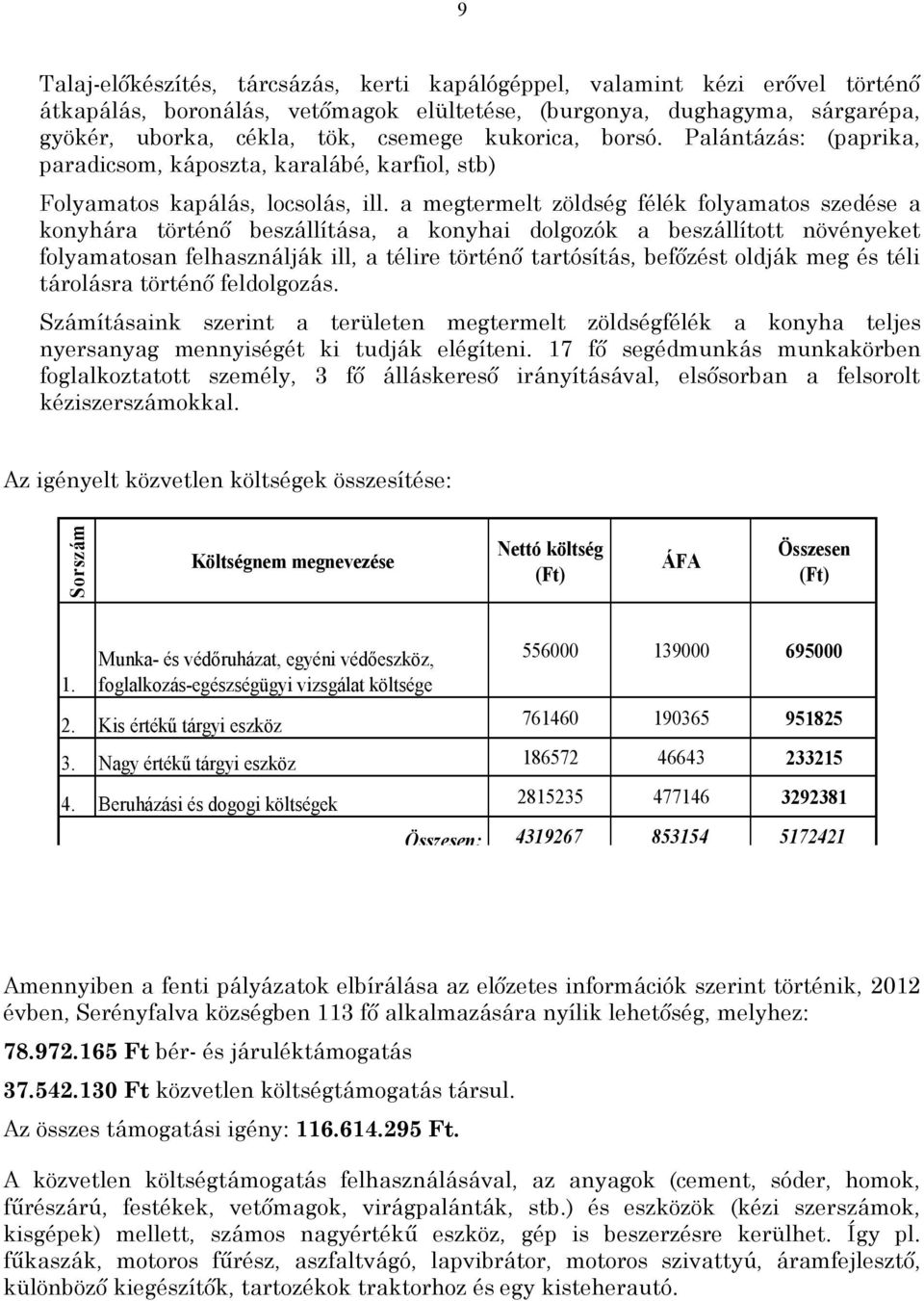 a megtermelt zöldség félék folyamatos szedése a konyhára történő beszállítása, a konyhai dolgozók a beszállított növényeket folyamatosan felhasználják ill, a télire történő tartósítás, befőzést