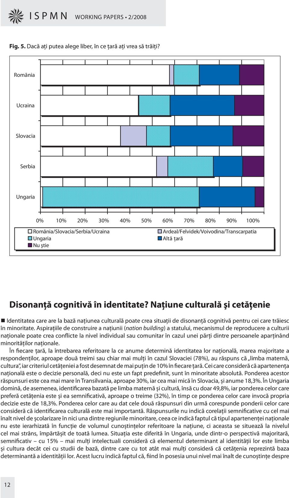 cognitivă în identitate? Naţiune culturală şi cetăţenie Identitatea care are la bază naţiunea culturală poate crea situaţii de disonanţă cognitivă pentru cei care trăiesc în minoritate.