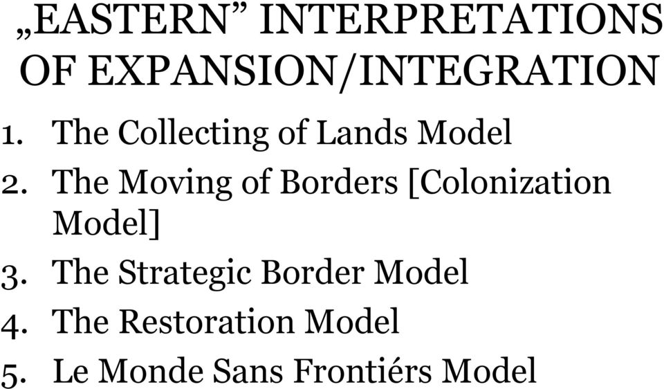 The Moving of Borders [Colonization Model] 3.