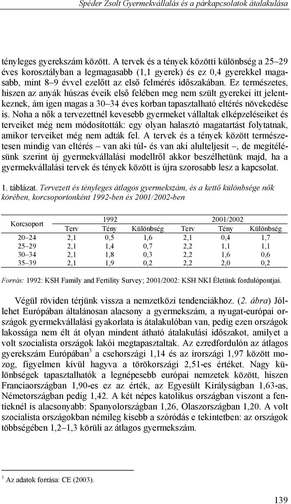 Ez természetes, hiszen az anyák húszas éveik első felében meg nem szült gyerekei itt jelentkeznek, ám igen magas a 30 34 éves korban tapasztalható eltérés növekedése is.