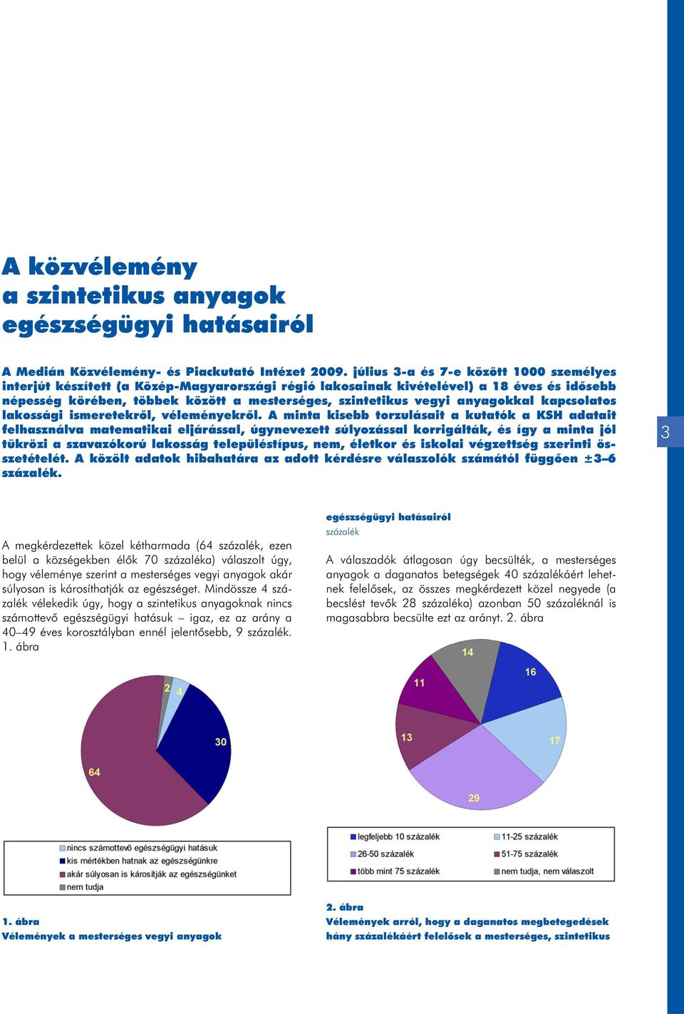 anyagokkal kapcsolatos lakossági ismeretekrôl, véleményekrôl.