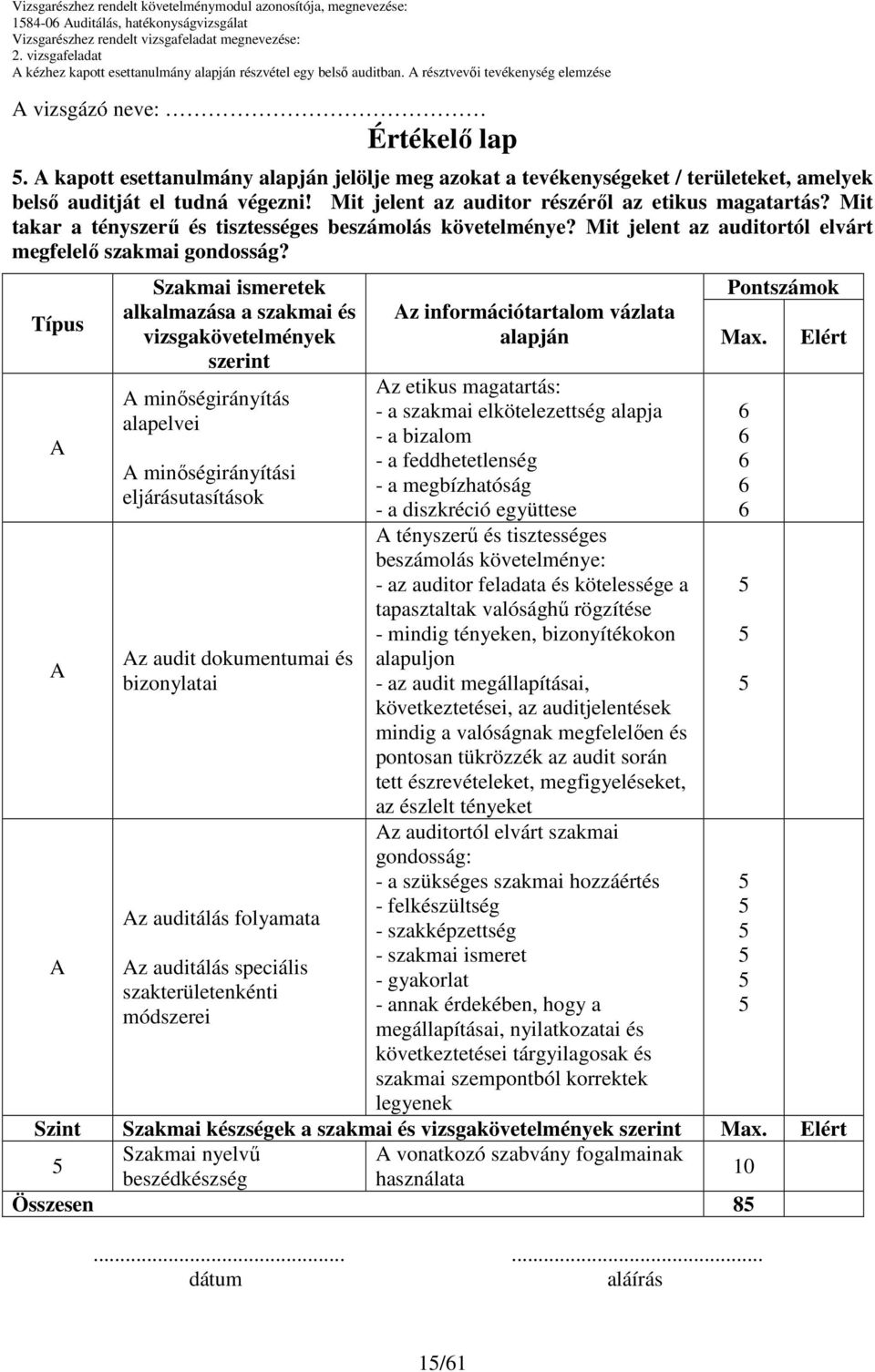 Mit takar a tényszerő és tisztességes beszámolás követelménye? Mit jelent az auditortól elvárt megfelelı szakmai gondosság?