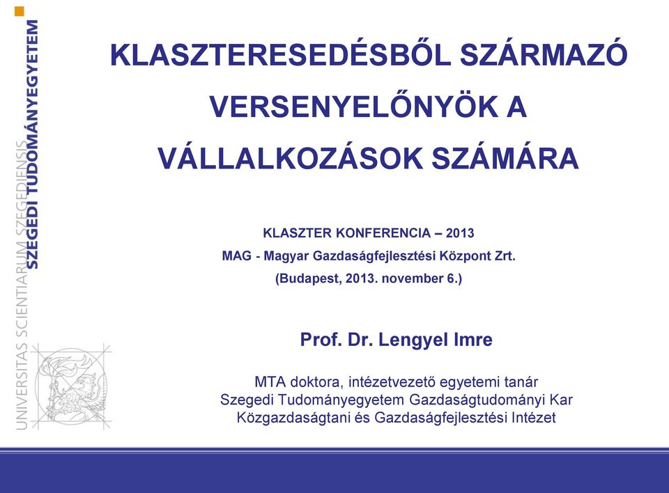 november 6.) Prof. Dr.
