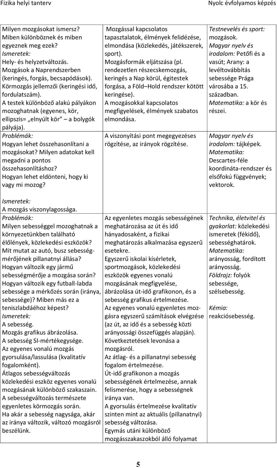 Problémák: Hogyan lehet összehasonlítani a mozgásokat? Milyen adatokat kell megadni a pontos összehasonlításhoz? Hogyan lehet eldönteni, hogy ki vagy mi mozog?