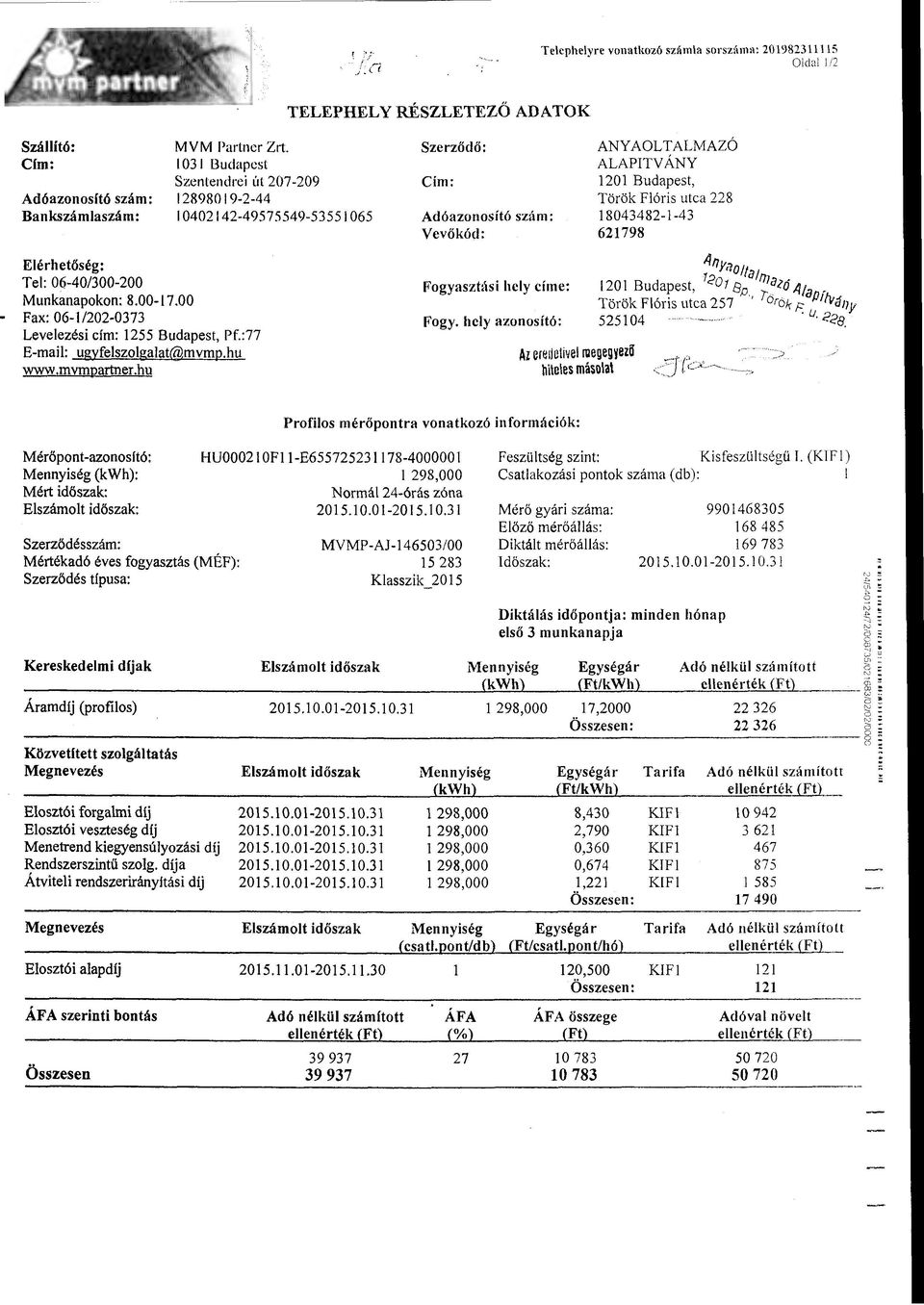 00-17.00 Fax: 06-1/202-0373 Leveezési cím: 1255 Budapest, Pf.:77 E-mai: ugyfeszogaat@mvmp.hu www.mvmpartner.