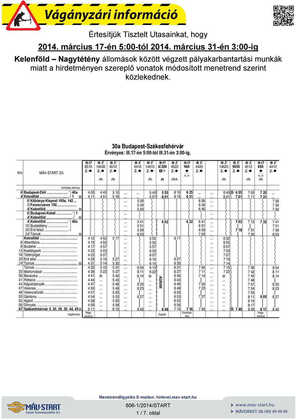 3a Budapest-Székesfehérvár Érvényes: III.-én 5:-tól III.-én 3:-g. a 51 1 51 1 161 a C mé w 5? a 16 5 512 a 5 12 1 2 1 5 Budapest-Dél.. a Kelenföld. 1 Kőbánya-Kspest 1a, 12. erencváros. Kelenföld. Budapest-Kelet.