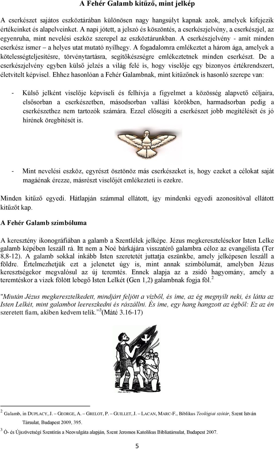 A cserkészjelvény - amit minden cserkész ismer a helyes utat mutató nyílhegy.