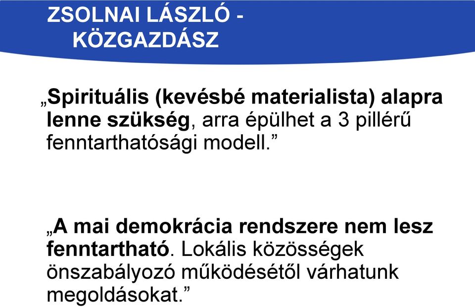 fenntarthatósági modell.