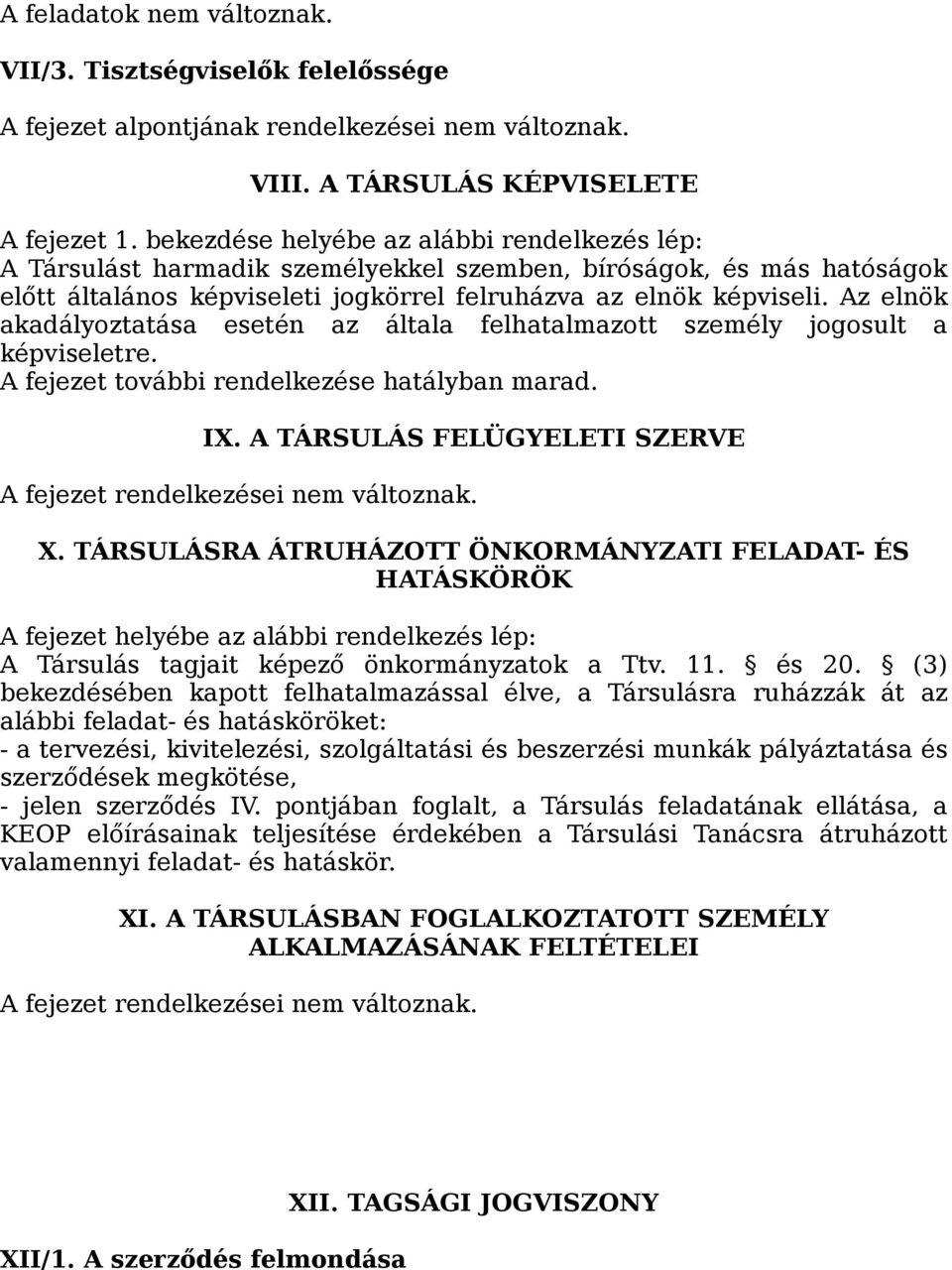 Az elnök akadályoztatása esetén az általa felhatalmazott személy jogosult a képviseletre. A fejezet további rendelkezése hatályban marad. IX.