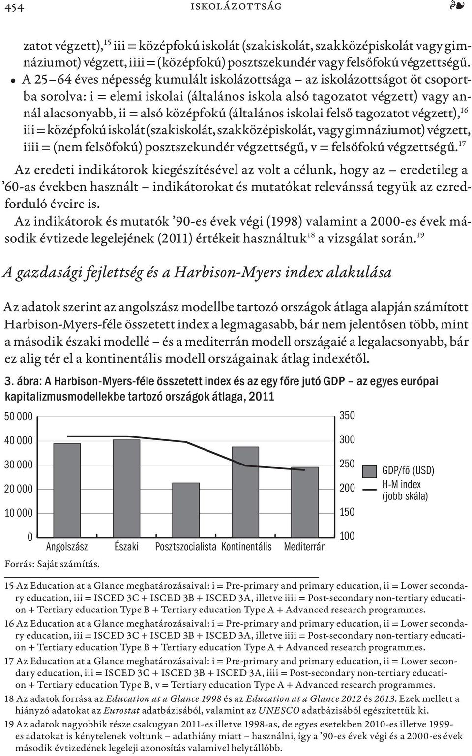 (általános iskolai felső tagozatot végzett), 16 iii = középfokú iskolát (szakiskolát, szakközépiskolát, vagy gimnáziumot) végzett, iiii = (nem felsőfokú) posztszekundér végzettségű, v = felsőfokú