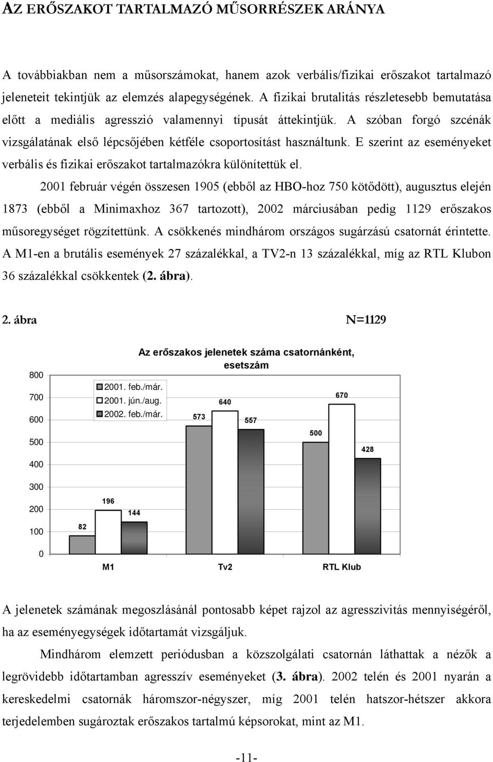 E szerint az eseményeket verbális és fizikai erőszakot tartalmazókra különítettük el.