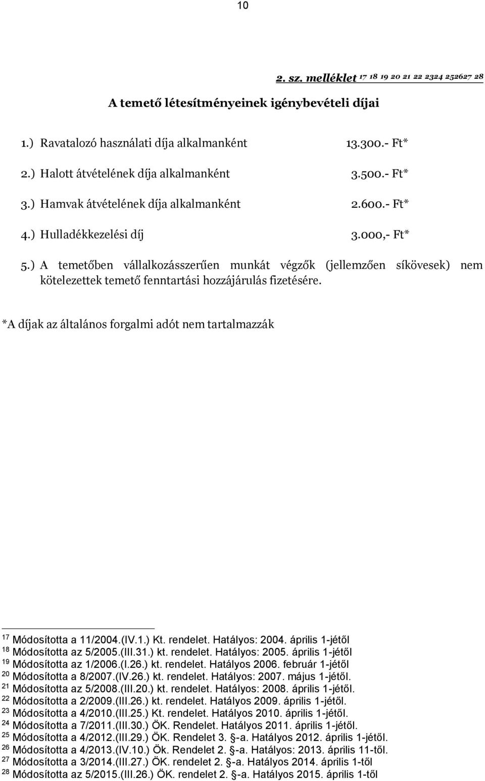 ) A temetőben vállalkozásszerűen munkát végzők (jellemzően síkövesek) nem kötelezettek temető fenntartási hozzájárulás fizetésére.