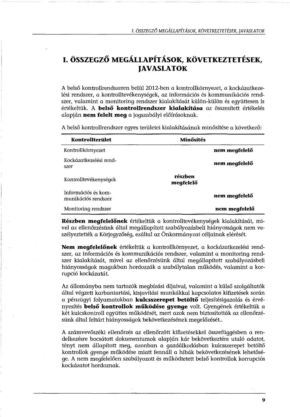 kommunikációs rendszer, valamint a manitoring rendszer kialakítását külön-külön és együttesen is értékeltük.