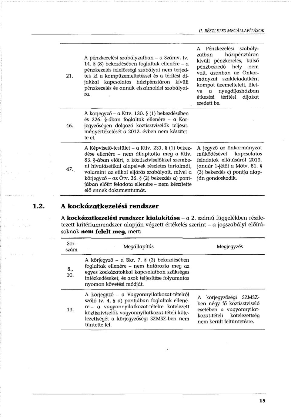 (8) bekezdésében foglaltak ellenére - a pénzkezelés felelősségi szabályai nem terjedtek ki a kompüzemeltetéssei és a térítési díjakkal kapcsolatos házipénztáron kívüli pénzkezelés és annak