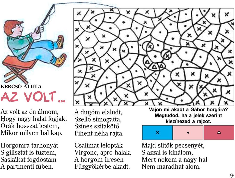 A dugóm elaludt, Szellõ simogatta, Színes szitakötõ Pihent néha rajta.