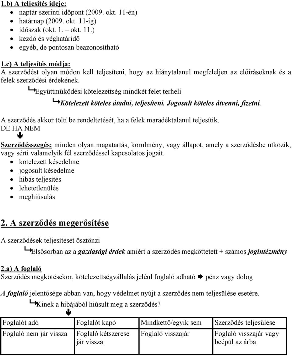 Együttműködési kötelezettség mindkét felet terheli Kötelezett köteles átadni, teljesíteni. Jogosult köteles átvenni, fizetni.