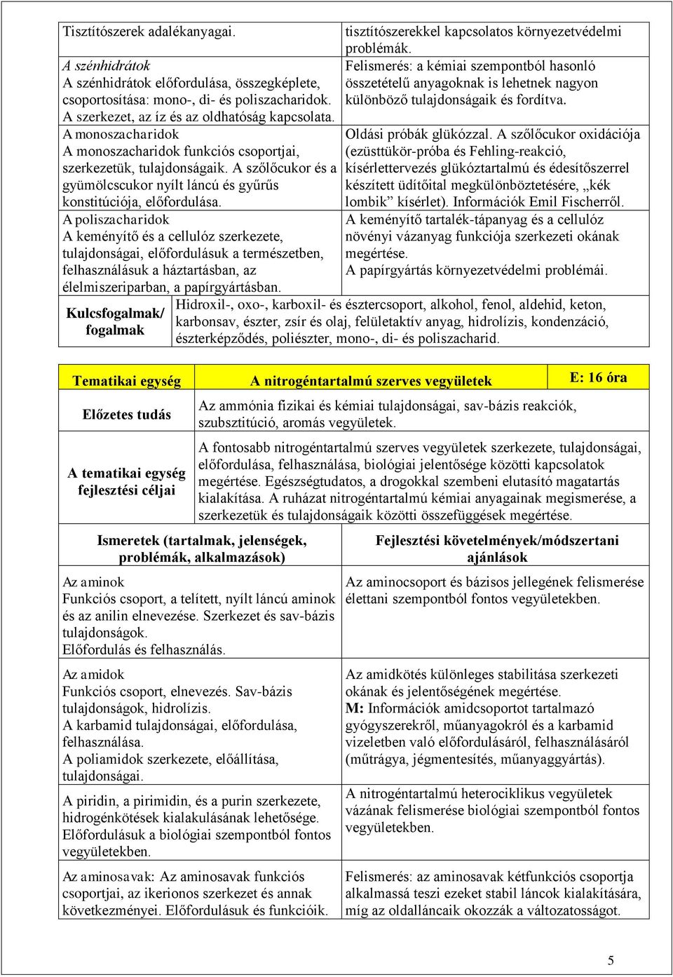 A poliszacharidok A keményítő és a cellulóz szerkezete, tulajdonságai, előfordulásuk a természetben, felhasználásuk a háztartásban, az élelmiszeriparban, a papírgyártásban.