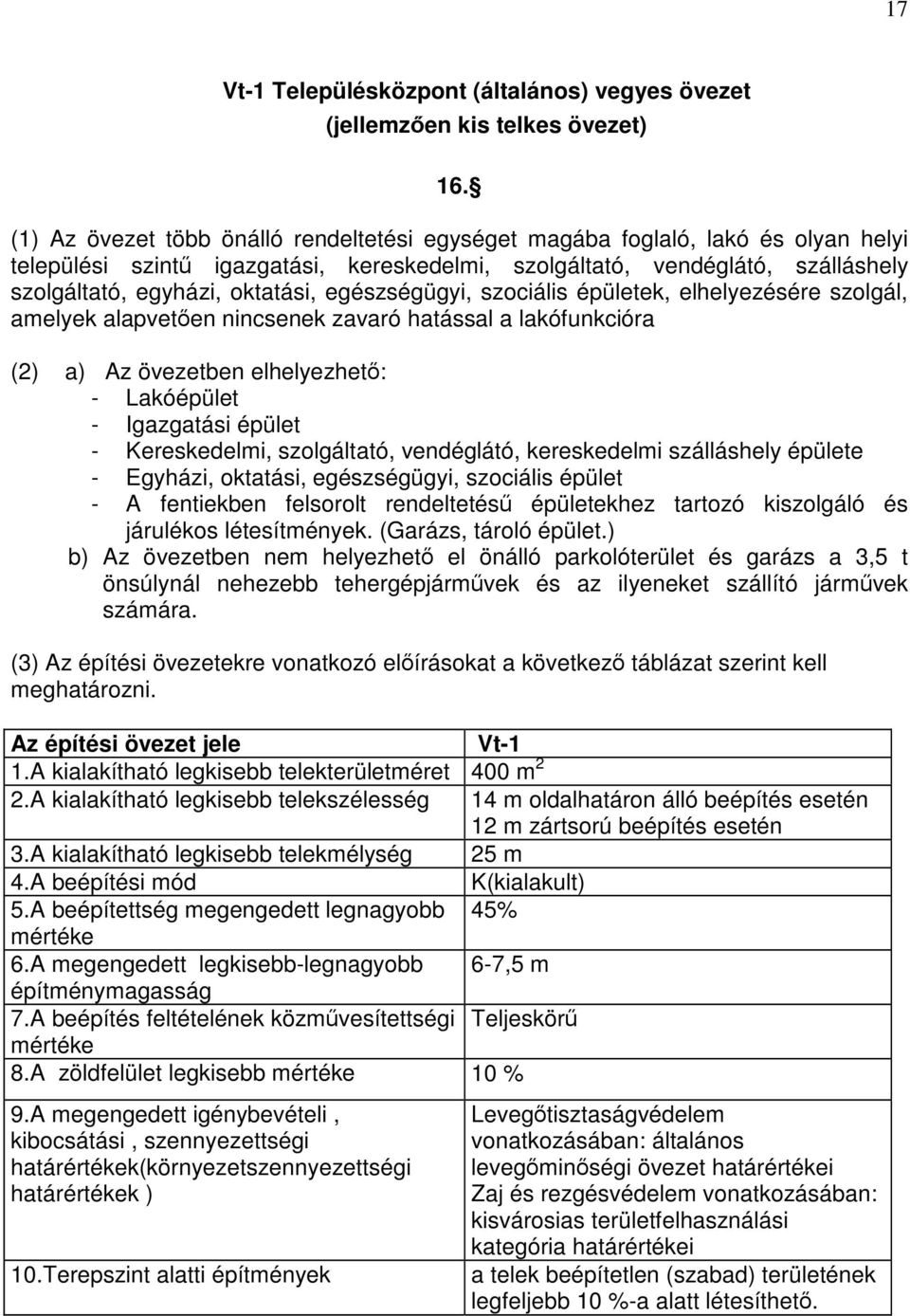 egészségügyi, szociális épületek, elhelyezésére szolgál, amelyek alapvetően nincsenek zavaró hatással a lakófunkcióra (2) a) Az övezetben elhelyezhető: - Lakóépület - Igazgatási épület -